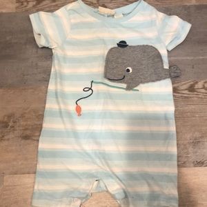 Blue whale romper